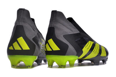 Adidas Predator Accuracy+ FG Football Boots - Black/Grey/Yellow