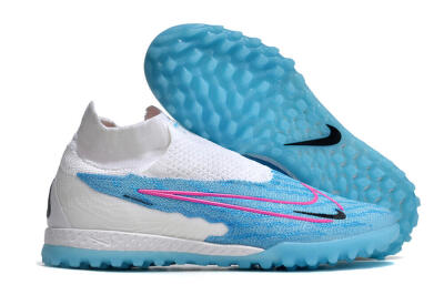 Nike Phantom GX Elite DF Link TF Football Shoes - White/Blue/Pink