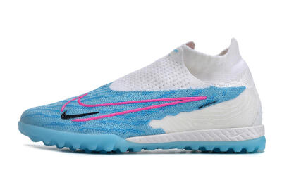 Nike Phantom GX Elite DF Link TF Football Shoes - White/Blue/Pink
