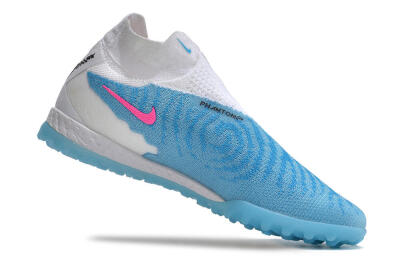 Nike Phantom GX Elite DF Link TF Football Shoes - White/Blue/Pink