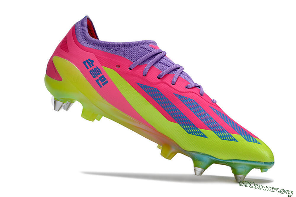Adidas X Crazyfast.1 SG Football Boots - Purple/Pink/Blue/Yellow 4