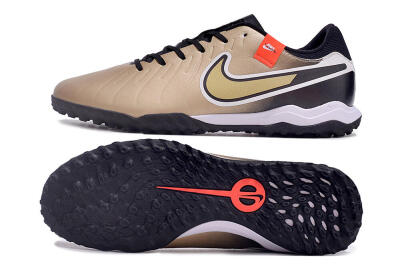 Nike Tiempo Legend 10 Academy TF Football Shoes - Brown/Gold/White