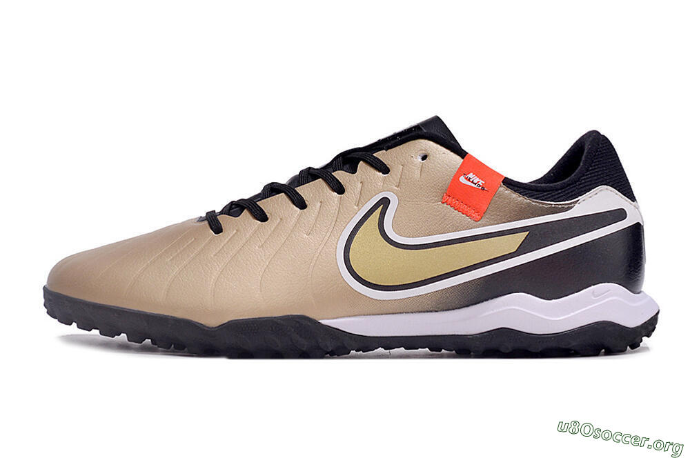 Nike Tiempo Legend 10 Academy TF Football Shoes - Brown/Gold/White 3