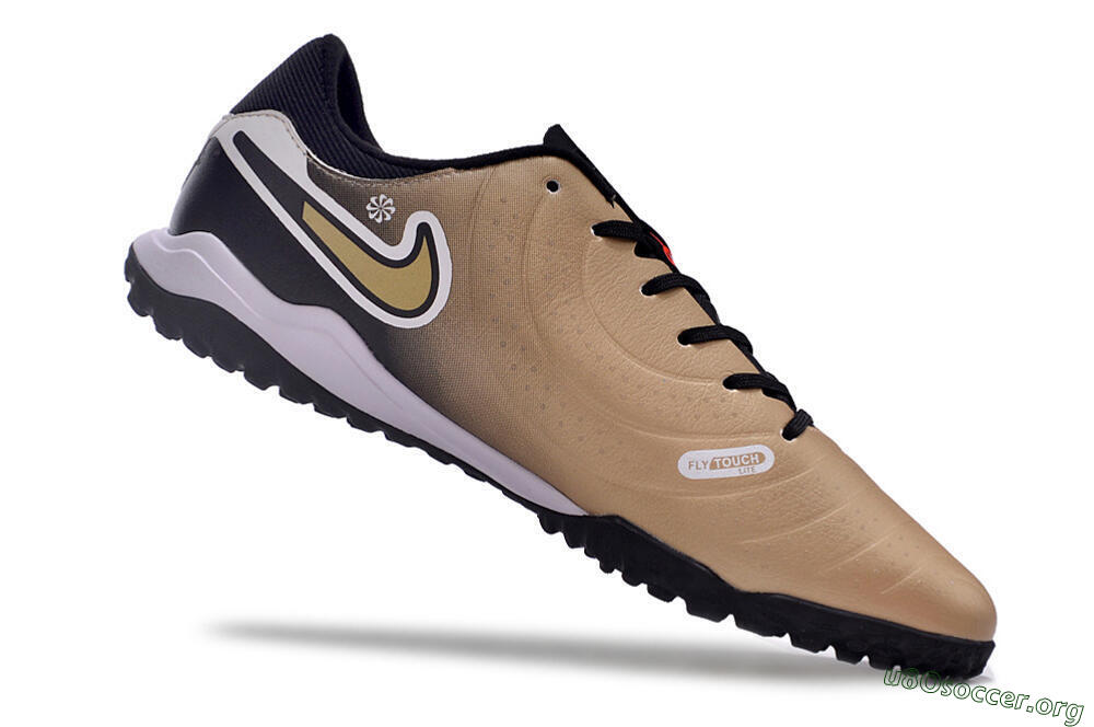 Nike Tiempo Legend 10 Academy TF Football Shoes - Brown/Gold/White 4