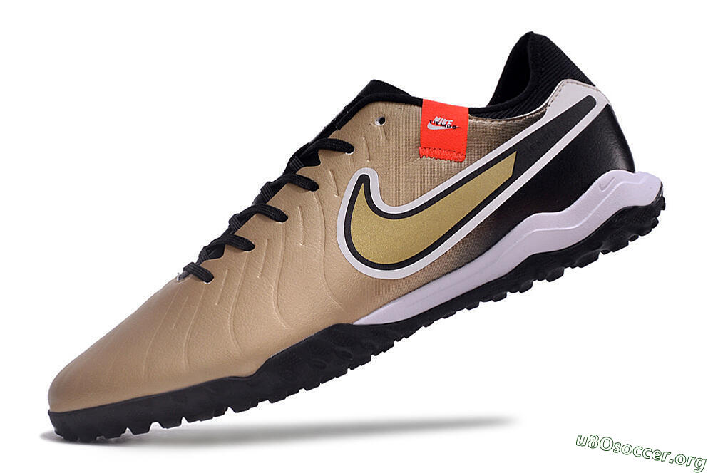 Nike Tiempo Legend 10 Academy TF Football Shoes - Brown/Gold/White 5