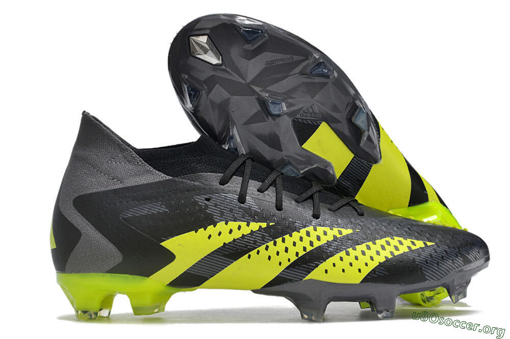 Adidas Predator Accuracy.1 FG Football Boots - Black/Grey/Yellow 2