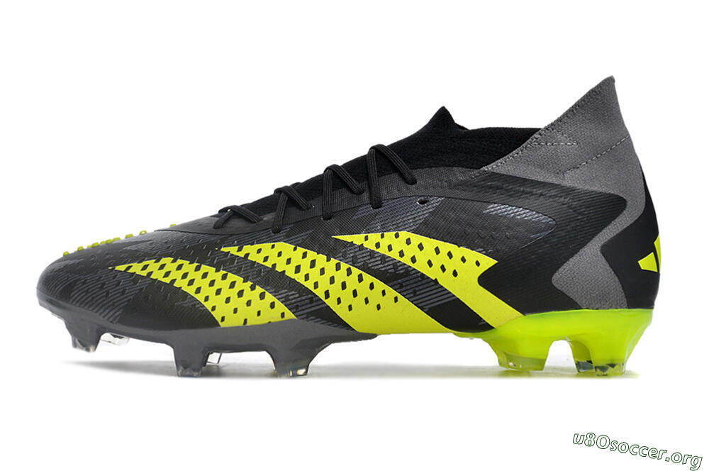 Adidas Predator Accuracy.1 FG Football Boots - Black/Grey/Yellow 3