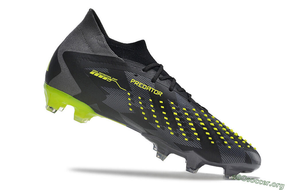 Adidas Predator Accuracy.1 FG Football Boots - Black/Grey/Yellow 4