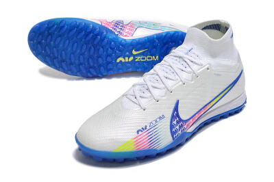 Nike Air Zoom Mercurial Superfly 9 Elite TF Football Shoes - White/Blue/Pink