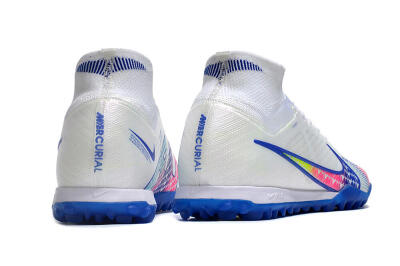 Nike Air Zoom Mercurial Superfly 9 Elite TF Football Shoes - White/Blue/Pink