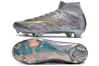 Nike Air Zoom Mercurial Superfly 15 Elite FG Football Boots - Sliver/Gold/Rainbow