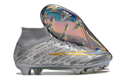 Nike Air Zoom Mercurial Superfly 15 Elite FG Football Boots - Sliver/Gold/Rainbow