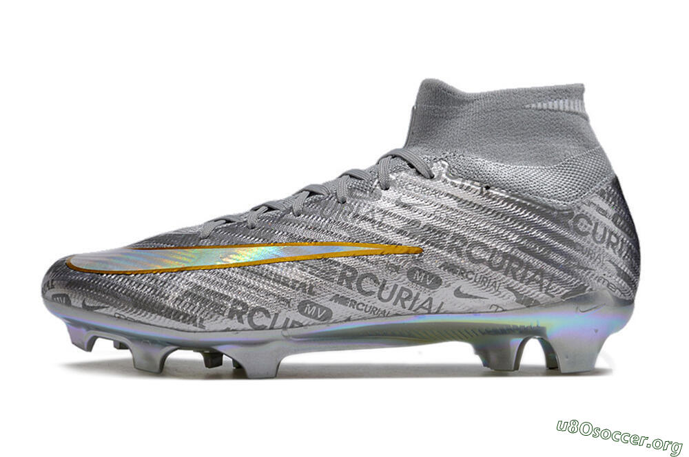 Nike Air Zoom Mercurial Superfly 15 Elite FG Football Boots - Sliver/Gold/Rainbow 3