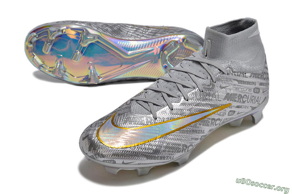 Nike Air Zoom Mercurial Superfly 15 Elite FG Football Boots - Sliver/Gold/Rainbow 0
