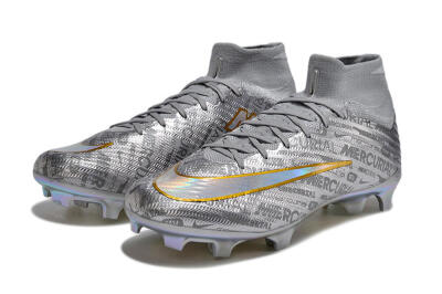 Nike Air Zoom Mercurial Superfly 15 Elite FG Football Boots - Sliver/Gold/Rainbow