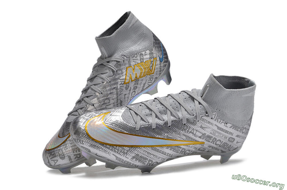 Nike Air Zoom Mercurial Superfly 15 Elite FG Football Boots - Sliver/Gold/Rainbow 6