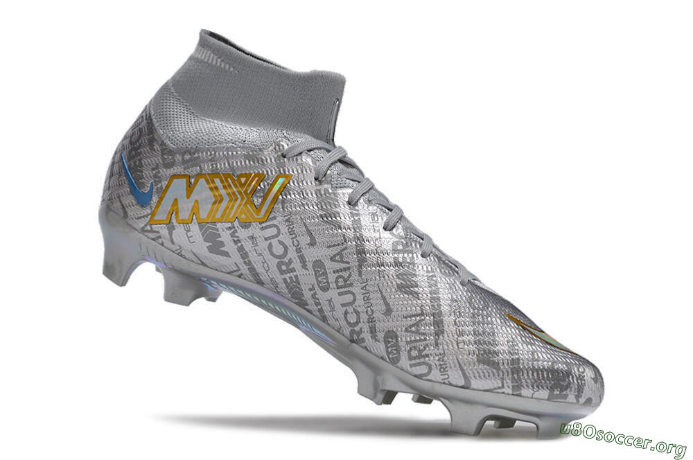 Nike Air Zoom Mercurial Superfly 15 Elite FG Football Boots - Sliver/Gold/Rainbow 7