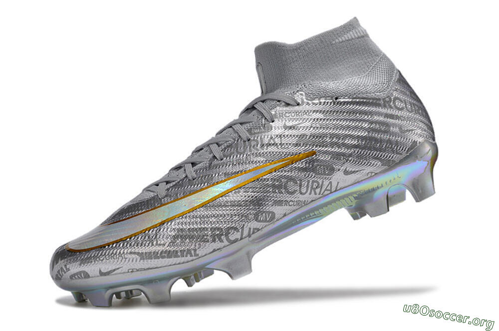 Nike Air Zoom Mercurial Superfly 15 Elite FG Football Boots - Sliver/Gold/Rainbow 8