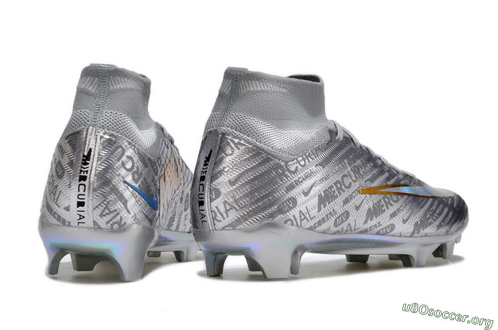 Nike Air Zoom Mercurial Superfly 15 Elite FG Football Boots - Sliver/Gold/Rainbow 9