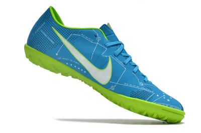 NIke Mercuricalx Victory 6 TF Football Shoes - Blue/Silver/Green
