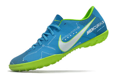NIke Mercuricalx Victory 6 TF Football Shoes - Blue/Silver/Green