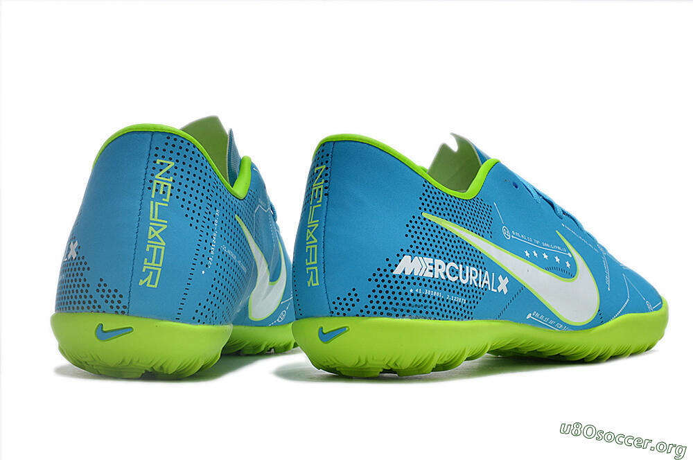 NIke Mercuricalx Victory 6 TF Football Shoes - Blue/Silver/Green 6