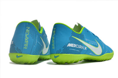 NIke Mercuricalx Victory 6 TF Football Shoes - Blue/Silver/Green