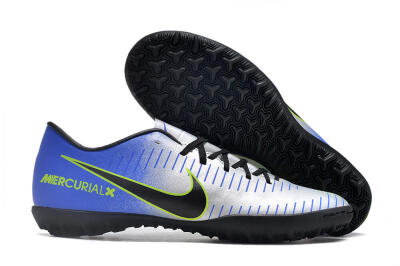 NIke Mercuricalx Victory 6 TF Football Shoes - Silver/Blue/Green/Black