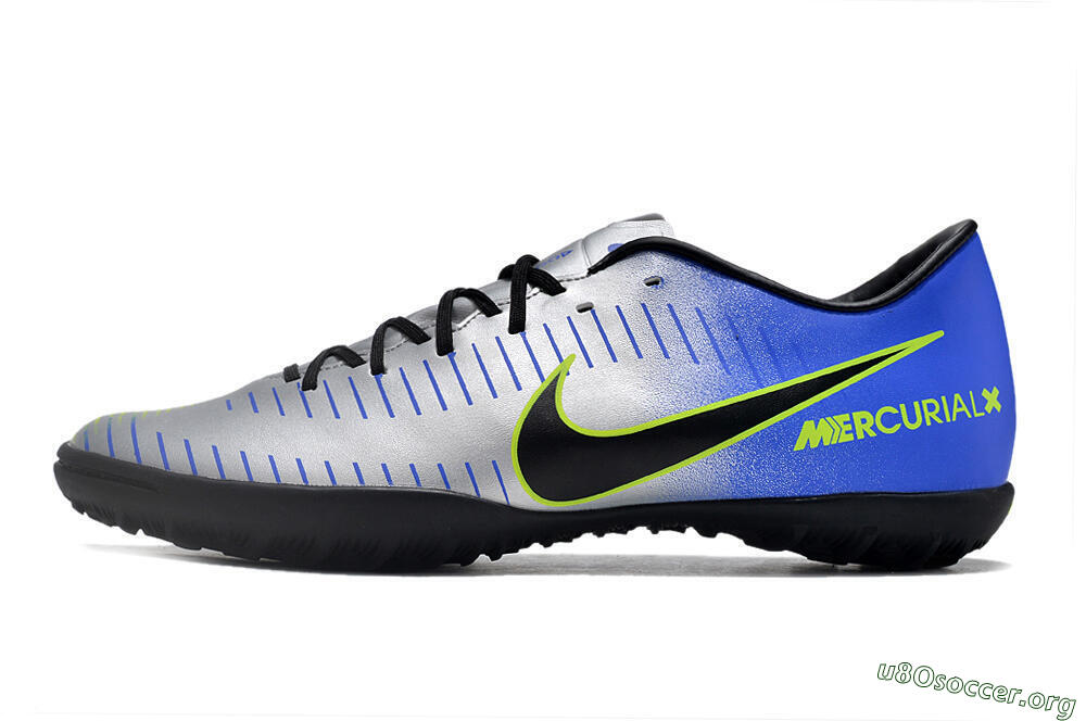 NIke Mercuricalx Victory 6 TF Football Shoes - Silver/Blue/Green/Black 3