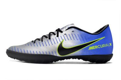 NIke Mercuricalx Victory 6 TF Football Shoes - Silver/Blue/Green/Black