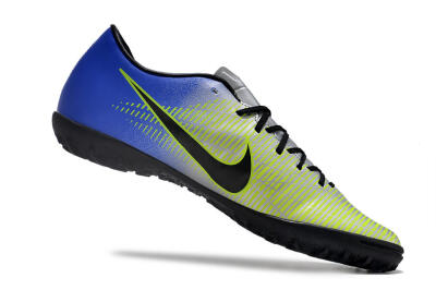 NIke Mercuricalx Victory 6 TF Football Shoes - Silver/Blue/Green/Black