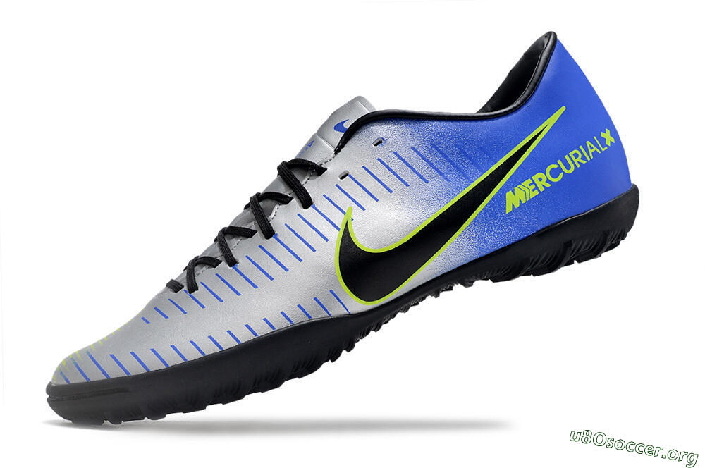 NIke Mercuricalx Victory 6 TF Football Shoes - Silver/Blue/Green/Black 5
