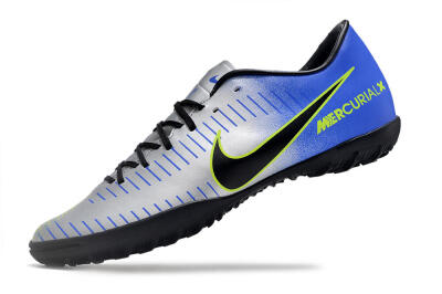 NIke Mercuricalx Victory 6 TF Football Shoes - Silver/Blue/Green/Black