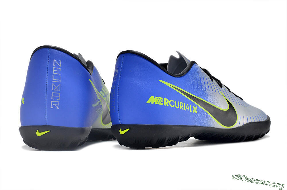 NIke Mercuricalx Victory 6 TF Football Shoes - Silver/Blue/Green/Black 6