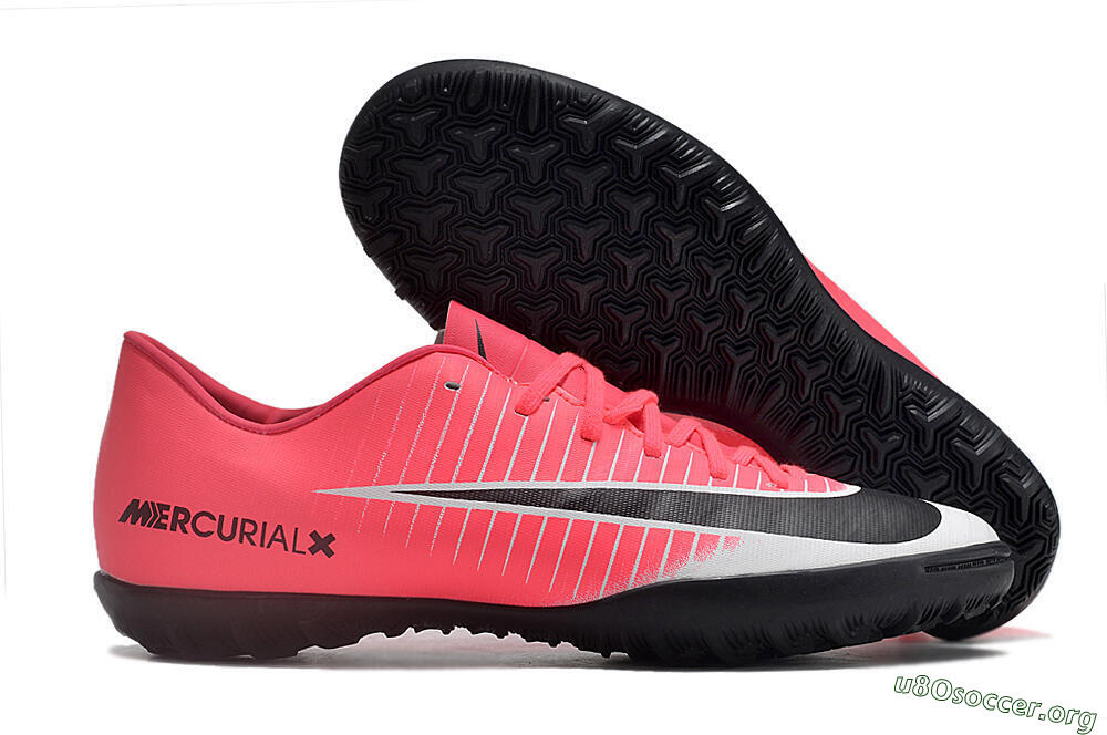 NIke Mercuricalx Victory 6 TF Football Shoes - Pink/Grey/Black 2