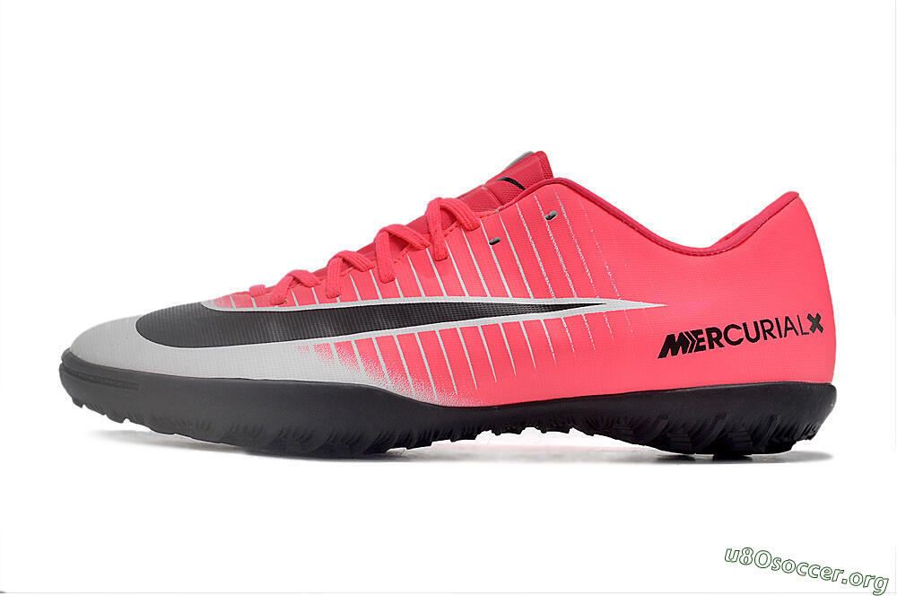 NIke Mercuricalx Victory 6 TF Football Shoes - Pink/Grey/Black 3