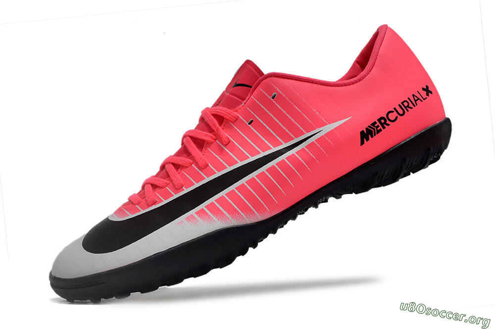 NIke Mercuricalx Victory 6 TF Football Shoes - Pink/Grey/Black 5