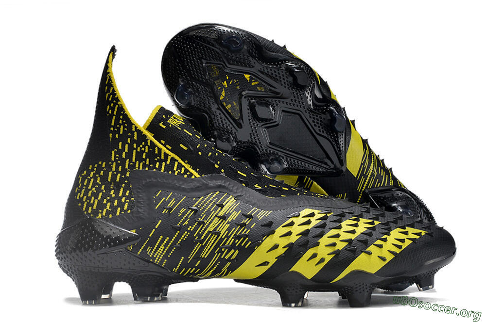Adidas Predator Freak.1 FG Football Boots - Black/Yellow 2