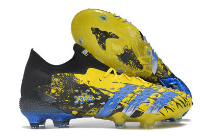 Adidas Predator Freak.1 Low FG Football Boots - Yellow/Black/Blue