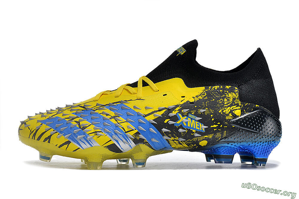 Adidas Predator Freak.1 Low FG Football Boots - Yellow/Black/Blue 3