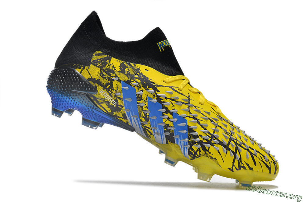 Adidas Predator Freak.1 Low FG Football Boots - Yellow/Black/Blue 4