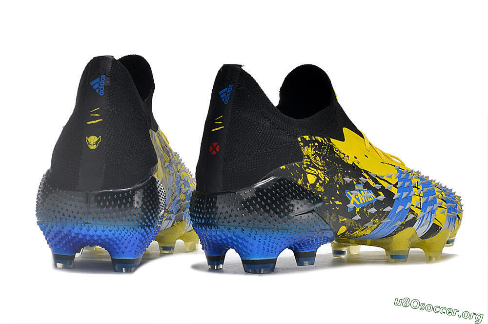Adidas Predator Freak.1 Low FG Football Boots - Yellow/Black/Blue 6