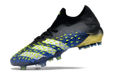 Adidas Predator Freak.1 Low FG Football Boots - Black/Blue/Green
