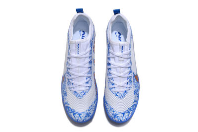 Nike Air Zoom Mercurial Vapor 15 Pro TF Football Shoes - White/Blue/Gold