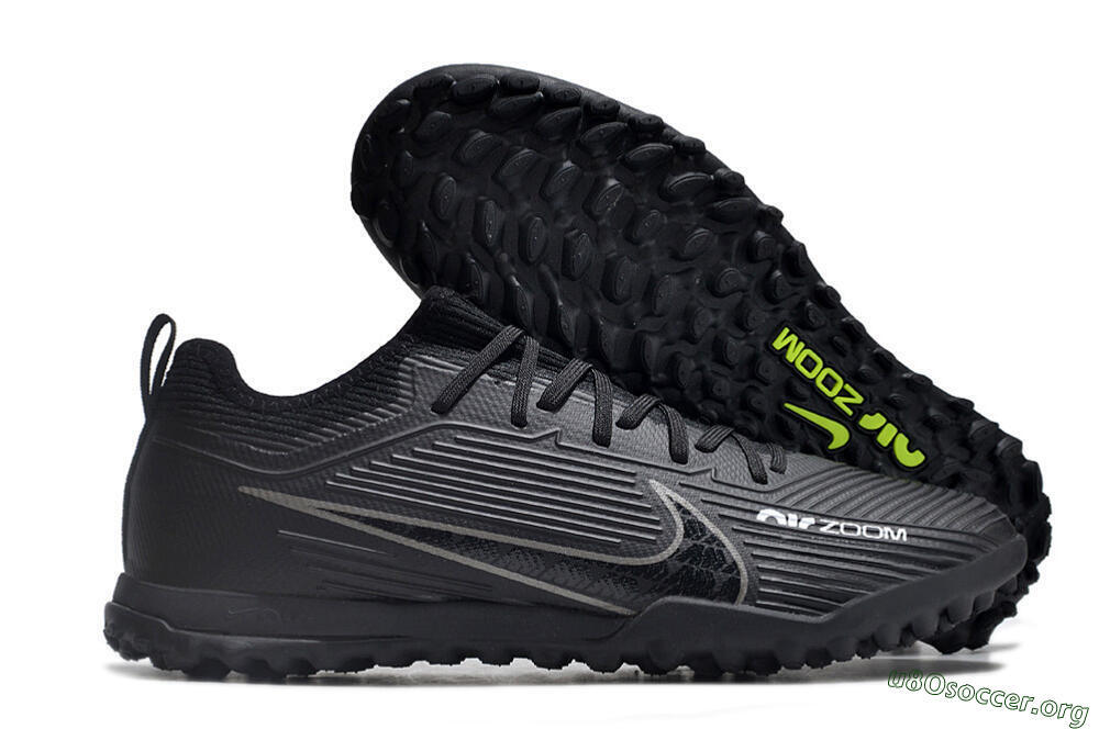 Nike Air Zoom Mercurial Vapor 15 Pro TF Football Shoes - Black/White/Yellow 2