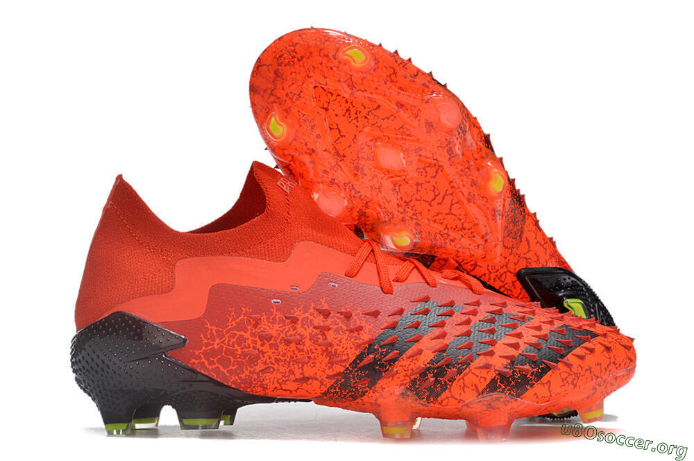 Adidas Predator Freak.1 Low FG Football Boots - Red/Black 2