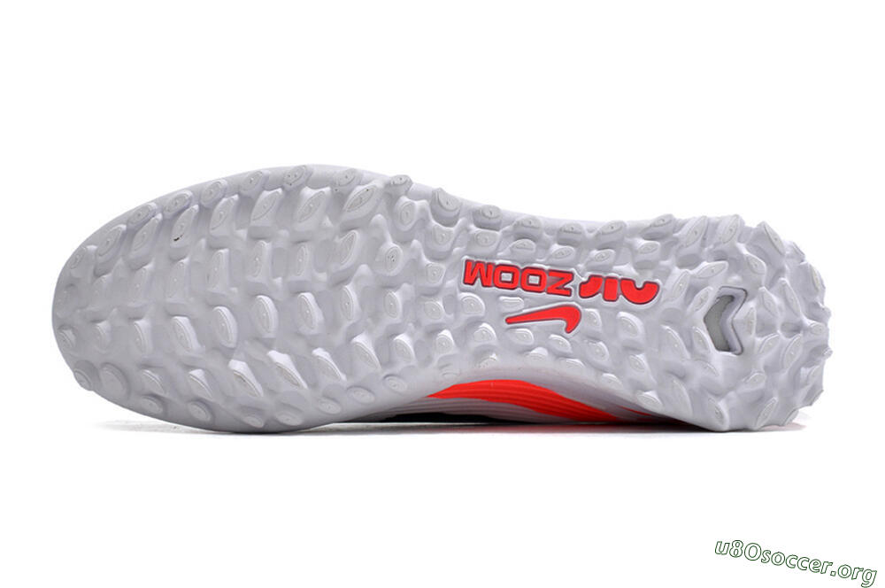 Nike Air Zoom Mercurial Vapor 15 Pro TF Football Shoes - White/Black/Red 6
