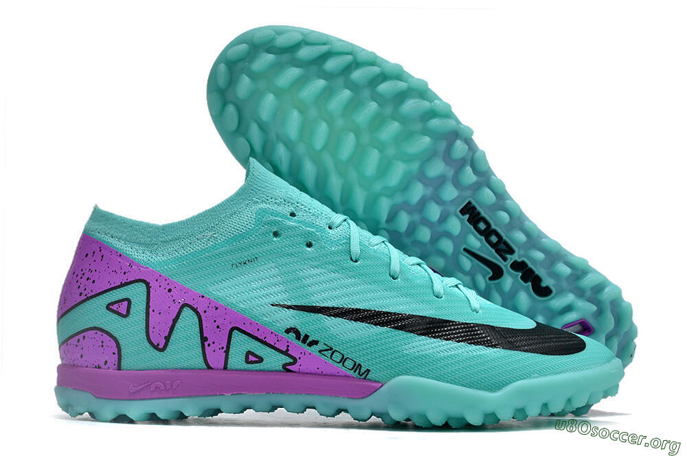 Nike Air Zoom Mercurial Vapor 15 Elite TF Football Shoes - Blue/Black/Purple 2