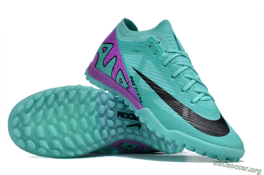 Nike Air Zoom Mercurial Vapor 15 Elite TF Football Shoes - Blue/Black/Purple 0