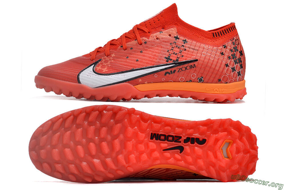 Nike Air Zoom Mercurial Vapor 15 Elite TF Football Shoes - Red/White/Black 1